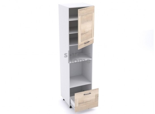 Пенал П-1, Дублин (600*570*2406) Дуб галифакс белый, 21671 в Кургане