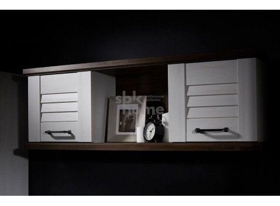 Шкаф-полка навесная, Кантри (1236*292*431) Сосна Андрерсен/Орех Риббек темный, 30907 в Кургане