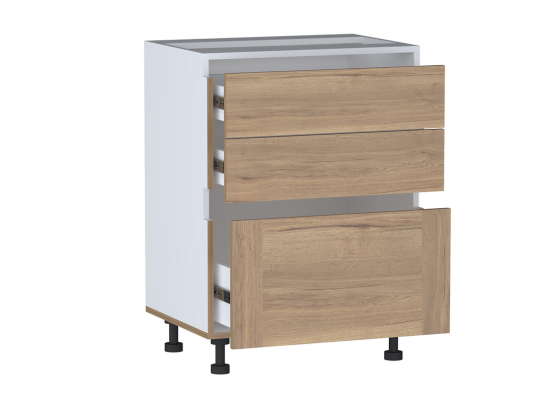 Стол с ящиками СЯ-60 NEW, Сити (600*470*820) Дуб Галифакс натуральный, 20847 в Кургане