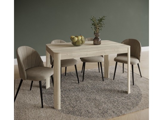 Стол обеденный , Фишт (1150*650*750) Дуб галифакс белый, 70704 в Кургане