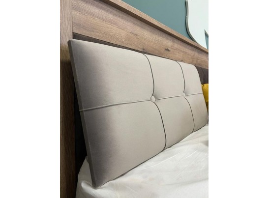 Мягкая вставка изголовья кровати Люкс 1600 светлая, Денвер (1560*365*60) Серый, 924155 в Кургане