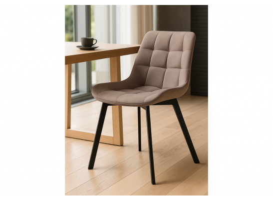 Стул на металлокаркасе Стронг латте / черный в Кургане