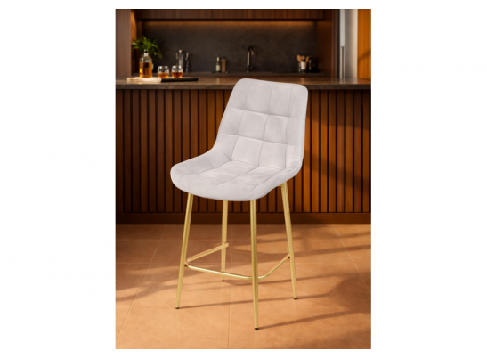 Полубарный стул Челси светло-серый (zd 960) / золотой в Кургане