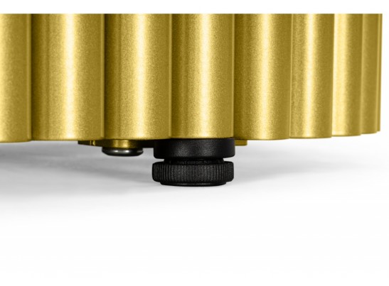 Деревянный стол Барон О 160 х 90 белая пленка шагрень / золотые ноги