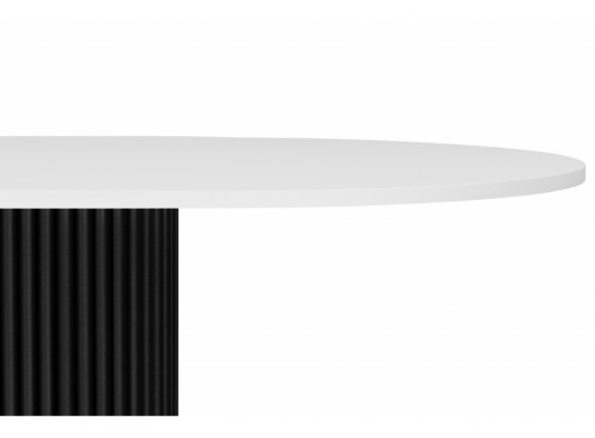 Деревянный стол Барон О 180 х 90 белая пленка шагрень / черный в Кургане