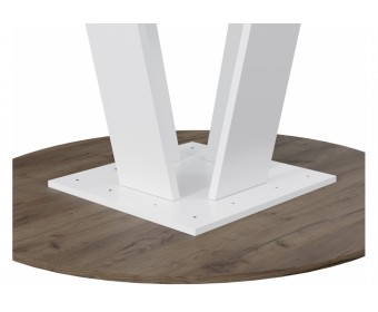 Деревянный стол Райнер белый / дуб крафт золотой