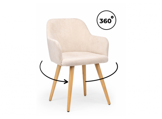 Деревянный стул Инфини 360 латте (ocean 003) / светлое дерево в Кургане