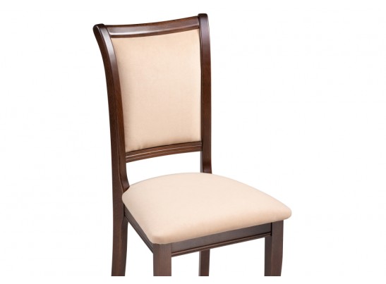 Деревянный стул Корнелл бежевый велюр / орех темный в Кургане
