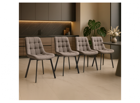 Комплект стульев Стронг 4 шт латте / черный в Кургане