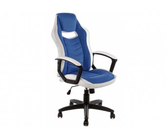 Компьютерное кресло Gamer белое / синее