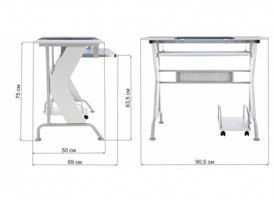 Компьютерный стол Uliss 90,5х50х75 в Кургане