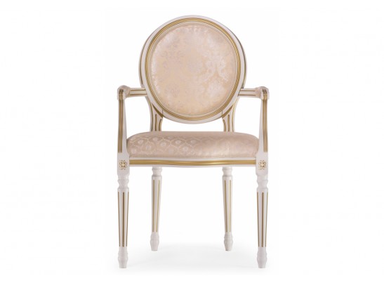 Кресло Данте молочный / золотая патина в Кургане