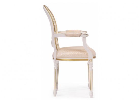 Кресло Данте молочный / золотая патина в Кургане