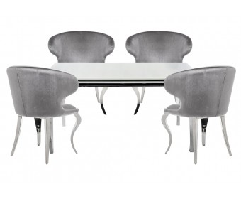 Обеденная группа Камеи white / gray