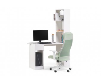 Письменный стол Лайт 10.01 115,3х58,2х179 белый гладкий 101