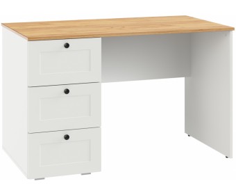 Письменный стол Опра белый шагрень / дуб золотой craft