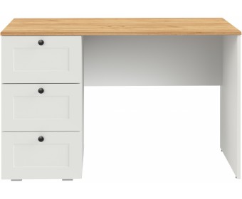 Письменный стол Опра белый шагрень / дуб золотой craft