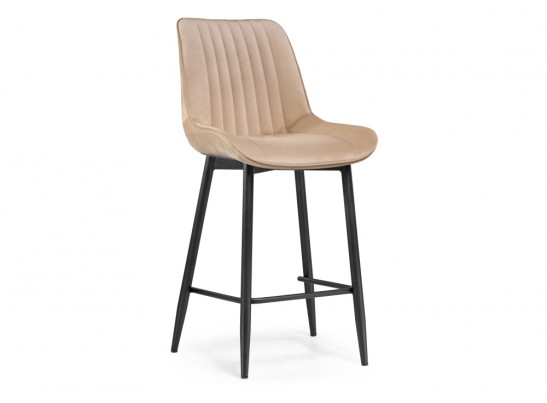 Полубарный стул Седа велюр бежевый / черный в Кургане