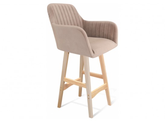 Полубарный стул SHT-ST38-1/S65-1 латте / прозрачный лак в Кургане