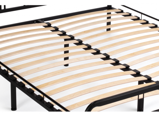 Полутораспальная кровать Рейк 140х200 черная в Кургане