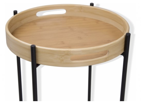 Сервировочный столик SHT-CT30 черный муар / прозрачный лак в Кургане