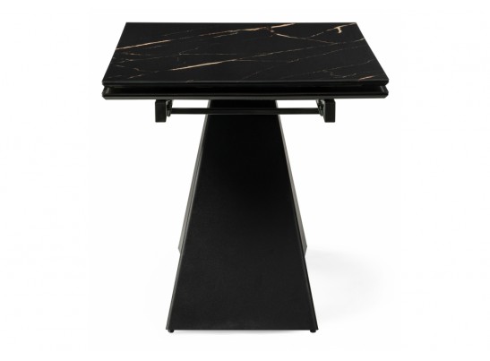 Стеклянный стол Торвальд 140(200)х80х77 обсидиан / черный в Кургане