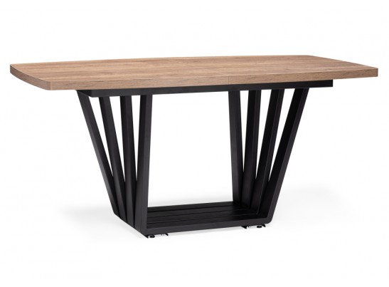 Стол на тумбе Эудес дуб галифакс табак / черный в Кургане