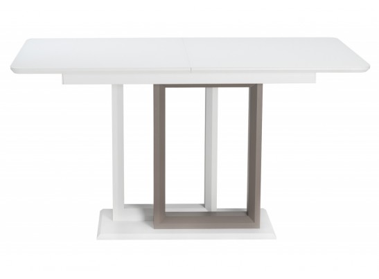 Стол на тумбе Санса 140 белая шагрень / грей в Кургане