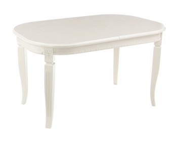 Стол Romeo 130(170)х85х75 без патины / молочный