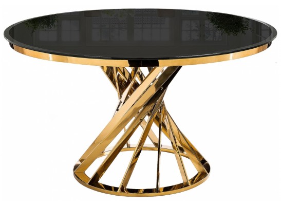 Стол Twist 130х74 gold / black в Кургане
