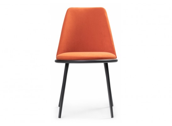 Стул на металлокаркасе Алдис катания флам / черный матовый в Кургане