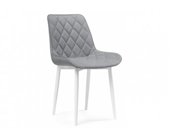 Стул на металлокаркасе Баодин светло-серый / белый