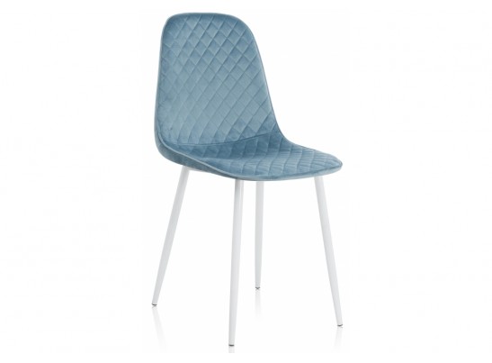 Стул на металлокаркасе Capri blue / white в Кургане