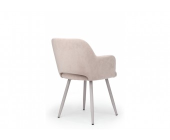 Стул на металлокаркасе Эолин латте (glory 10) / серый