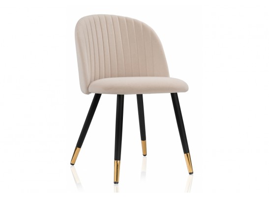 Стул на металлокаркасе Gabi beige / black / gold в Кургане