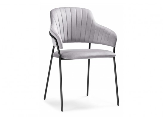 Стул на металлокаркасе Инклес серый / черный глянец в Кургане