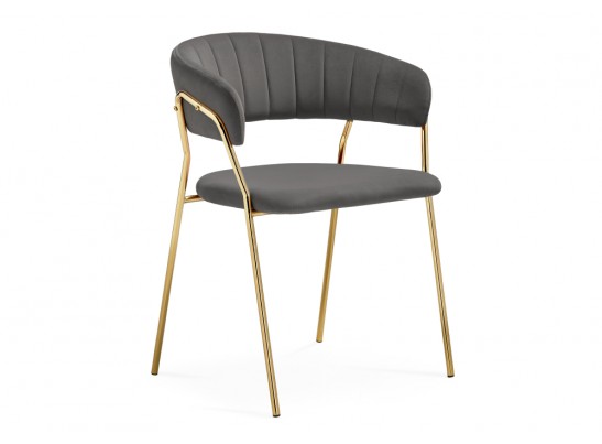 Стул на металлокаркасе Kamelia 1 dark gray / gold в Кургане