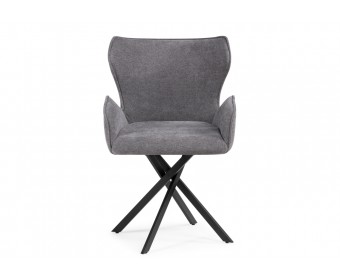 Стул на металлокаркасе Карлайл крутящийся серый / черный