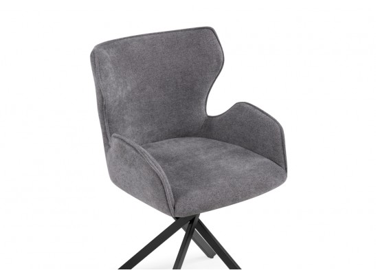 Стул на металлокаркасе Карлайл крутящийся серый / черный в Кургане