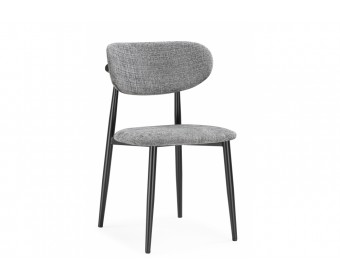 Стул на металлокаркасе Lisbon серый / черный