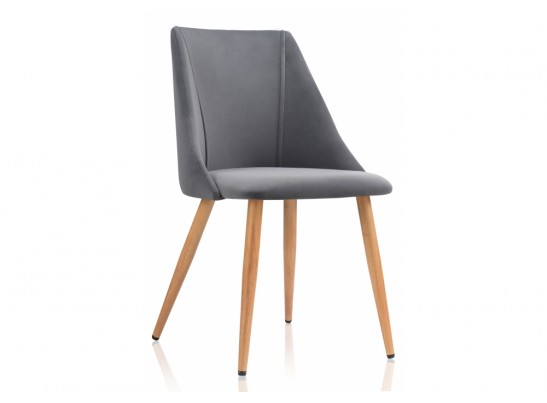 Стул на металлокаркасе Morgan dark gray / wood в Кургане