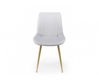 Стул на металлокаркасе Седа светло-серый (zd 960) / золотой