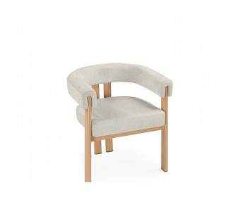 Стул на металлокаркасе Selma бежевый / бук