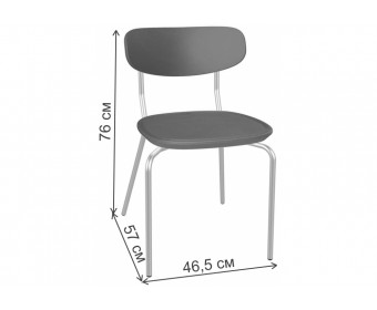 Стул на металлокаркасе SHT-S85М-2 красный / черный / черный муар