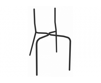Стул на металлокаркасе SHT-S85М красный / черный муар