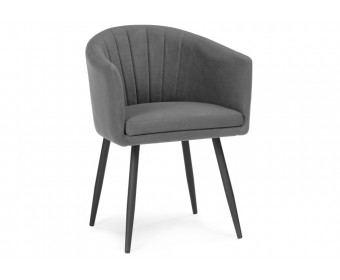 Стул на металлокаркасе Валета темно-серый / черный каркас