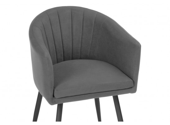 Стул на металлокаркасе Валета темно-серый / черный каркас в Кургане