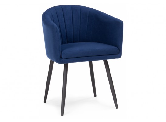 Стул на металлокаркасе Валета темно-синий / черный каркас в Кургане