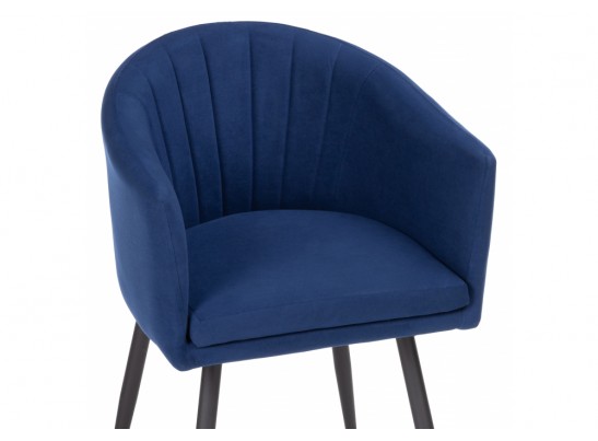 Стул на металлокаркасе Валета темно-синий / черный каркас в Кургане