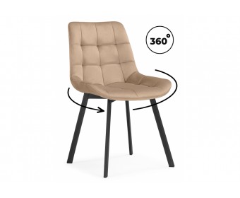 Стулья на металлокаркасе Челси 360 бежевый (ZD 210) / черный